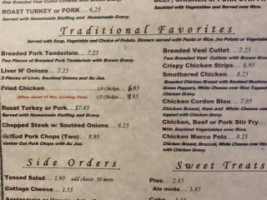 Sherwood Family menu