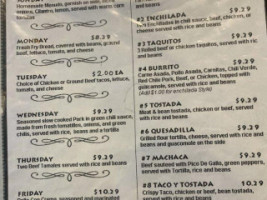 Mayas And Sports Cantina menu