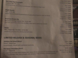 Good Nature Farm Brewery Tap Room menu