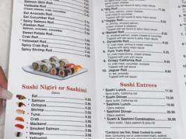 Osaka Hibachi Sushi menu