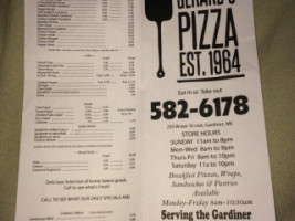 Gerard's Pizza menu