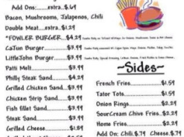 Fowler's menu