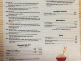 Mama's Thai Cafe menu