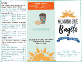 Morningside Bagels menu