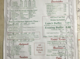 Rocco's Pizzeria menu