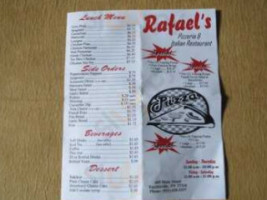 Rafael's Italian menu