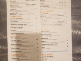 Cascades Grille menu