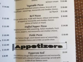 Hilltop Pizza Shop menu