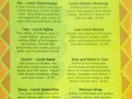 El Nino Mexican menu