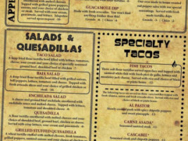 La Cabana Mexican Grill menu