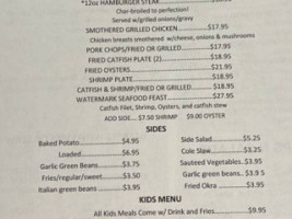 Watermark Grill menu