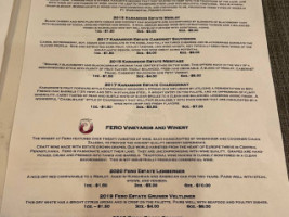 Wolf Brewing Co. menu