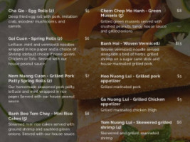 Pho Thien Vietnamese Kitchen menu