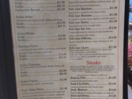 La Villa Mexican menu