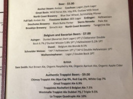 The Cider House menu