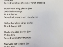 Neighborhood Cafe menu