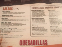 Rancho Viejo menu