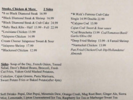 W. Rick's Taproom Grill menu