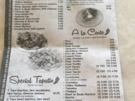 Los Jalapenos Mexican menu