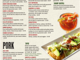 Senor Tequila's menu