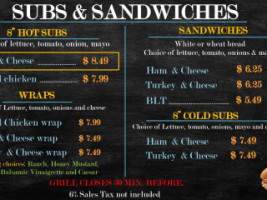 Icebreakers Cafe menu