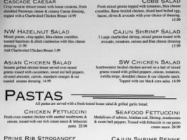 Cascade Grill menu