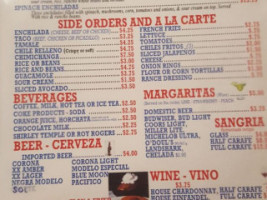 Mexico Lindo menu