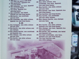 El Ranchero menu