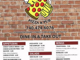 Gant's Pizza Pub menu