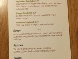 Balsam Bagels menu