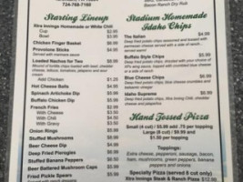 Xtra Innings Sports And Grille menu