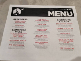 Blazing Paddles menu