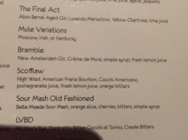 Mara's Gourmet menu