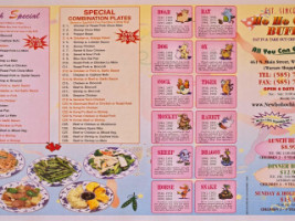 Ho Ho China Buffet menu