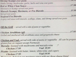 A Tavolo Italian menu