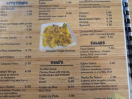 Ranchero's Mexican Grill menu