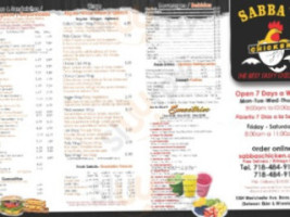 Sabba's Chicken menu