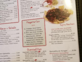 Las Avina menu