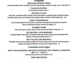 Nonni's Italian Bistro menu