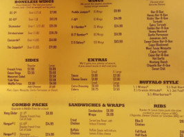 Wings Over Lowell menu