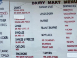 Dairy Mart menu