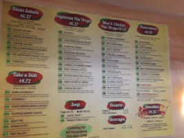 Oasis Grill menu