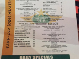 Lake Street Pub menu