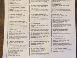 Thirsty Barrel Taphouse Grille menu