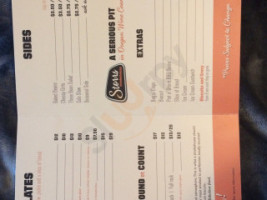 Storrs Smokehouse menu