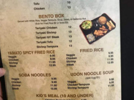 Yamato Marysville menu