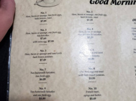 Cowan's Cafe menu