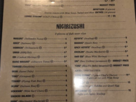 Akira Sushi menu