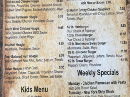 Bootlegger's Grill menu