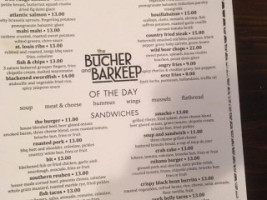 The Butcher And Barkeep menu